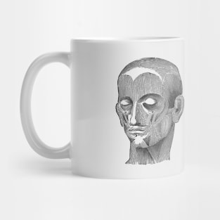 Human Skull Muscular Diagram - Dual View Mug